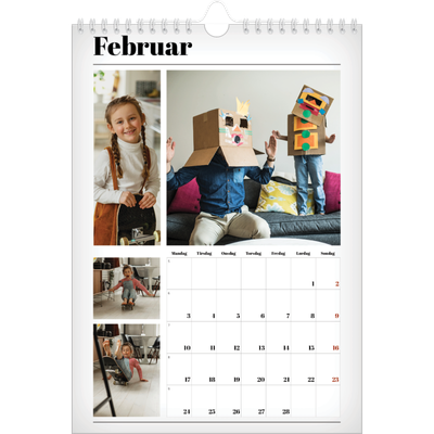 Fotokalender A4 (20 x 30 cm) — Avisstil [Februar]