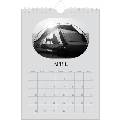 A5 Foto Kalender — Den åbne vej [April]