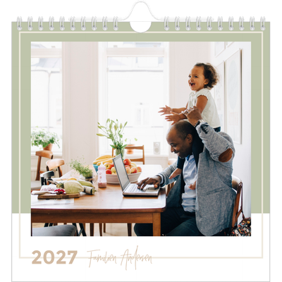 Årskalender kvadratisk — Jordiske rammer [kalender forside]