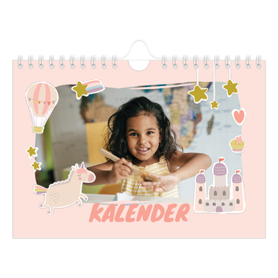 A5 Foto Kalender — Regnbue enhjørning [kalender forside]