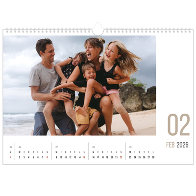 A3 Foto Kalender — Måneder i tal [Februar]