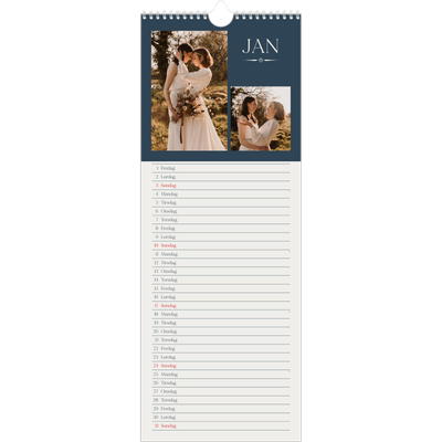 Køkkenkalender  — Skifer & seriffer [Januar]