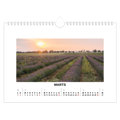 Fotokalender A4 — Simpelt billede [Marts]