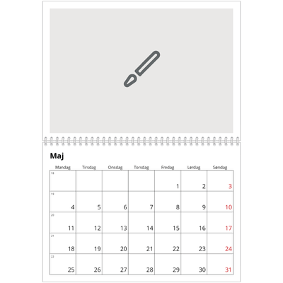 Fotokalender A4 dobbelt (30 x 40 cm) — Design selv [kalender forside]