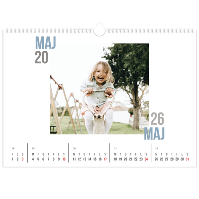 A3 Foto Kalender — Dublet tekst [kalender forside]