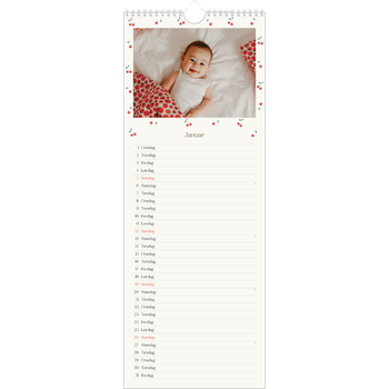 Køkkenkalender (15 x 40 cm) — Kirsebærlykke