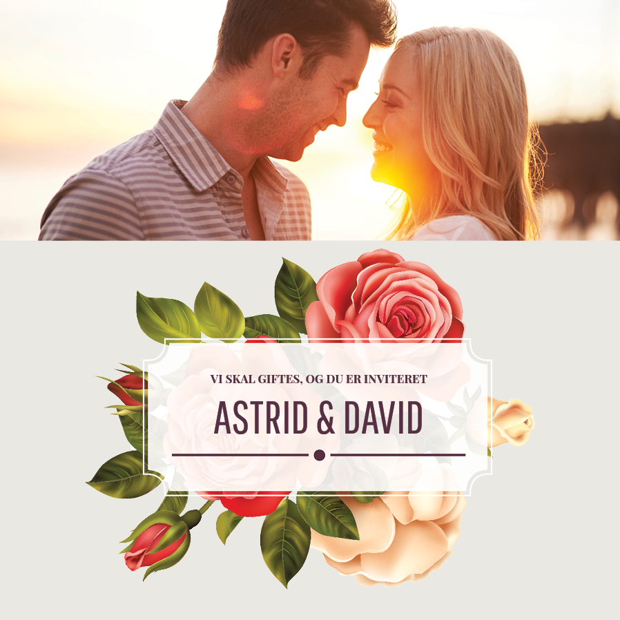 Invitationer — Vintage roser