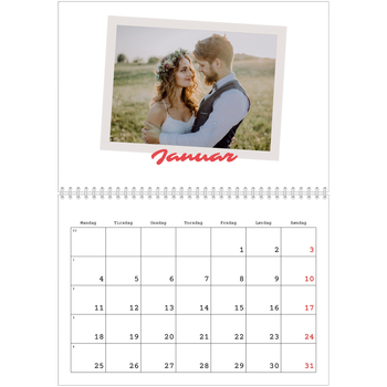 Fotokalender A4 dobbelt — Signeret tryk
