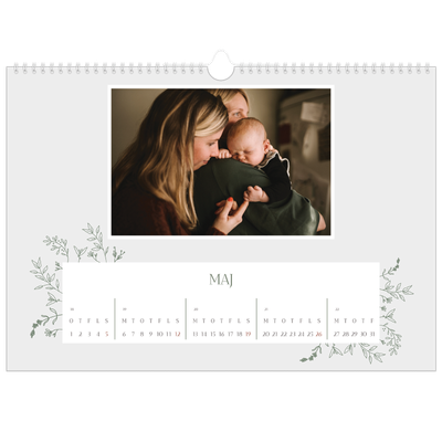 A3 Foto Kalender — Håndtegnet blomster [kalender forside]