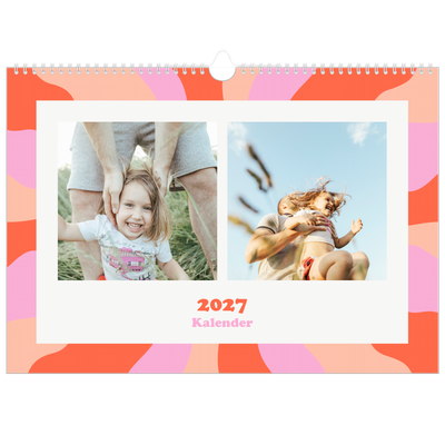 A3 Foto Kalender — Farveglad mønster [kalender forside]