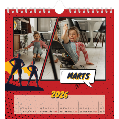 Årskalender kvadratisk — Tegneserie [Marts]