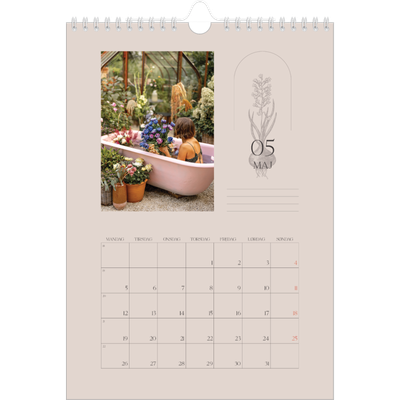 Fotokalender A4 (20 x 30 cm) — Enkel botanisk [kalender forside]