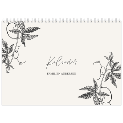 Fotokalender A4 dobbelt (30 x 40 cm) — Blek & blomst [kalender forside]