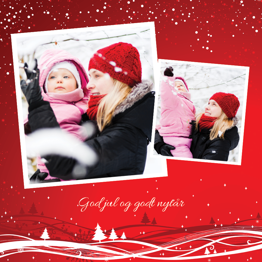 Kort — Rødt julekort