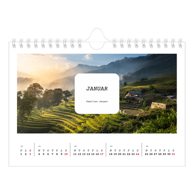 A5 Foto Kalender — Den fulle historie [Januar]