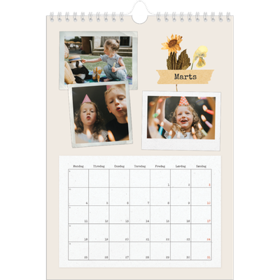 Fotokalender A4 (20 x 30 cm) — Vintage scrapbooking [Marts]