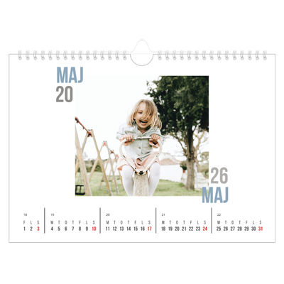Fotokalender A4 — Dublet tekst [kalender forside]