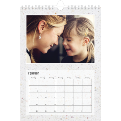 Fotokalender A4 (20 x 30 cm) — Marmorbaggrunde [Februar]