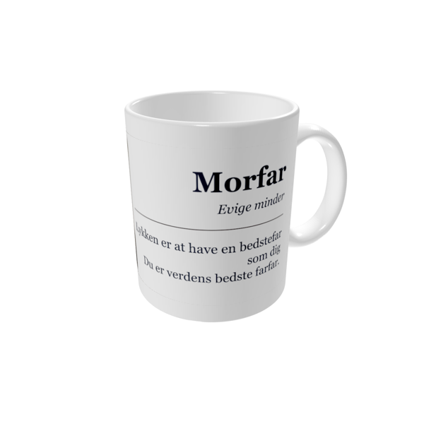 Krus med billede — Bedstefars avis
