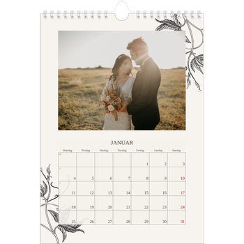 Fotokalender A4 — Blek & blomst