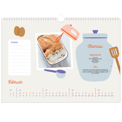 A3 Foto Kalender — Året i opskrifter [Februar]