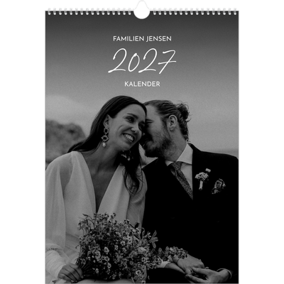 Årskalender A3 — Elegant skrift [kalender forside]