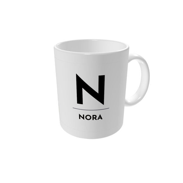 Krus med billede — Bogstav i fokus