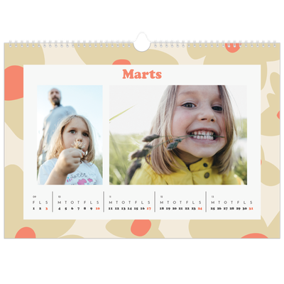 A3 Foto Kalender — Farveglad mønster [Marts]