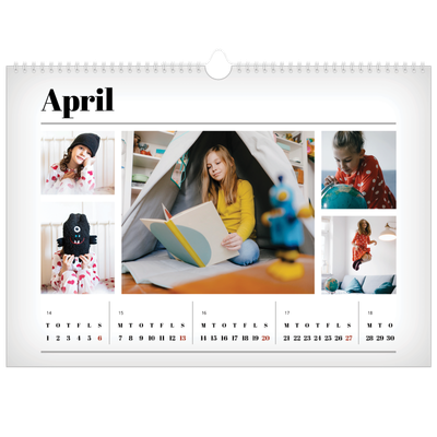 A3 Foto Kalender — Avisstil [April]
