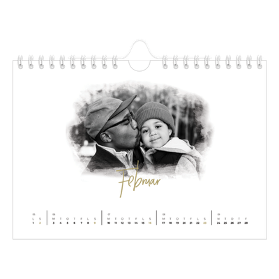 A5 Foto Kalender — Diffuse billederammer [Februar]