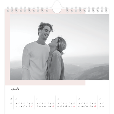 Årskalender kvadratisk — Farverige rammer [Marts]