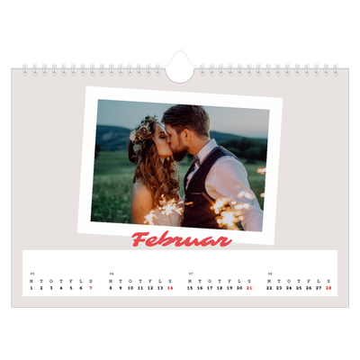Fotokalender A4 — Signeret tryk [Februar]