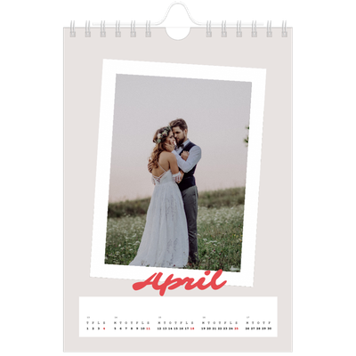 A5 Foto Kalender — Signeret tryk [April]