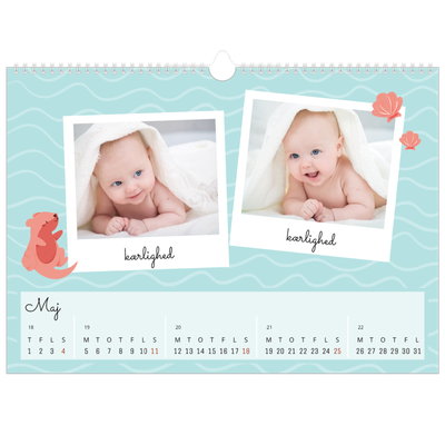 A3 Foto Kalender — Søde dyr [kalender forside]
