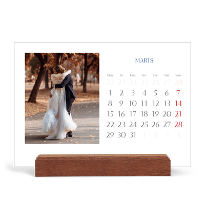 Staffeli kalender - liggende  — Klassisk kobolt [Marts]