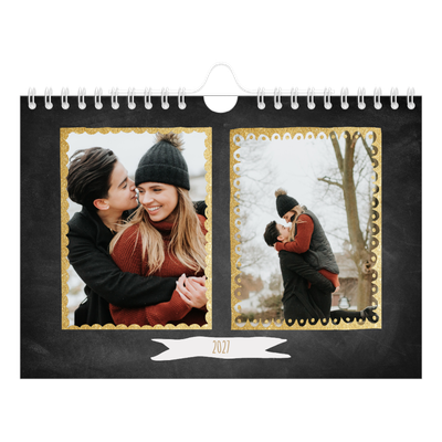 A5 Foto Kalender — Rammer med glitter [kalender forside]