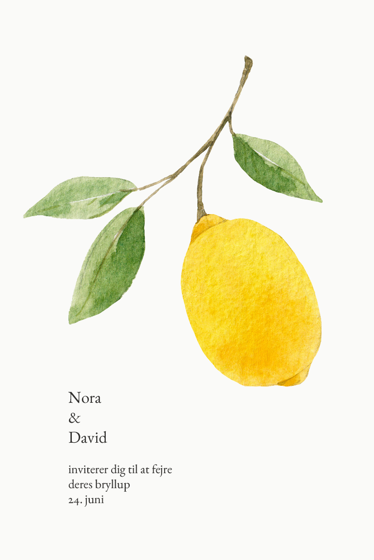 Invitationer — Citrus stil