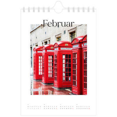 A5 Foto Kalender — Min rejseskildring [Februar]