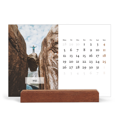 Staffeli kalender - liggende  — Klassisk kalender [kalender forside]