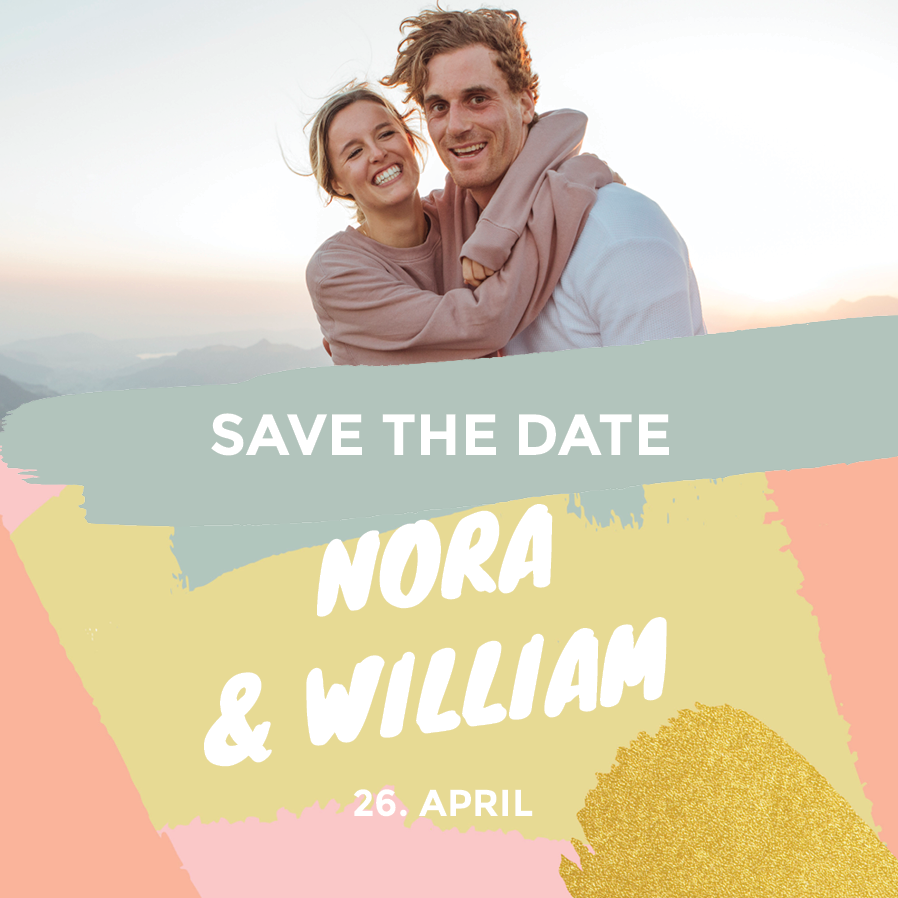 Save the date — Brushstrokes