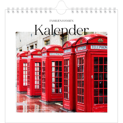 Årskalender kvadratisk — Min rejseskildring [kalender forside]