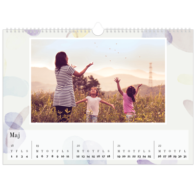 A3 Foto Kalender — Akvarelspot [kalender forside]