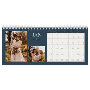 Bordkalender med foto — Skifer & seriffer