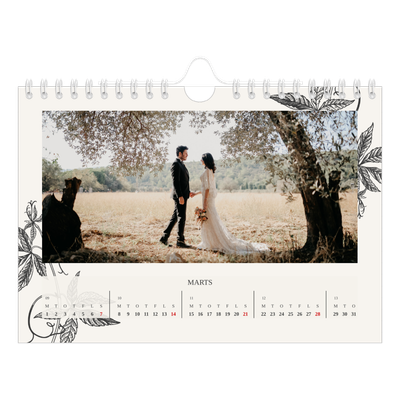 A5 Foto Kalender — Blek & blomst [Marts]