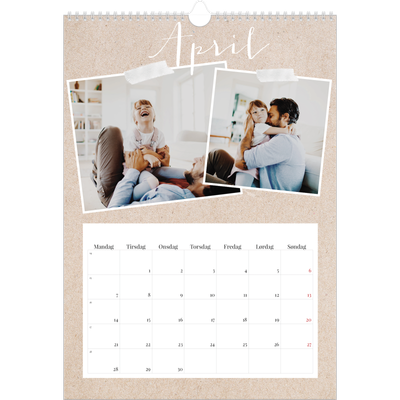 Årskalender A3 — Scrapbogs kalender [April]