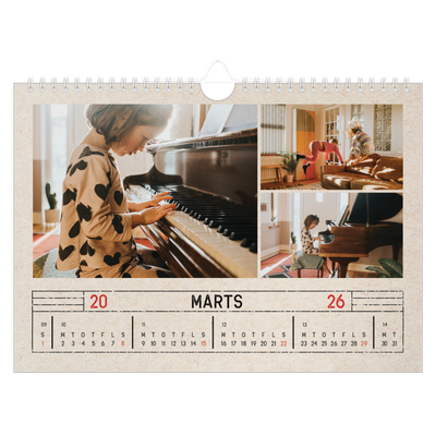 Fotokalender A4 — Stempeleffekt [Marts]