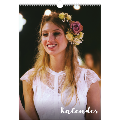 Årskalender A3 — Simpel skrift [kalender forside]
