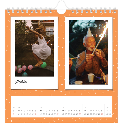 Årskalender kvadratisk — Farverige minder [Marts]