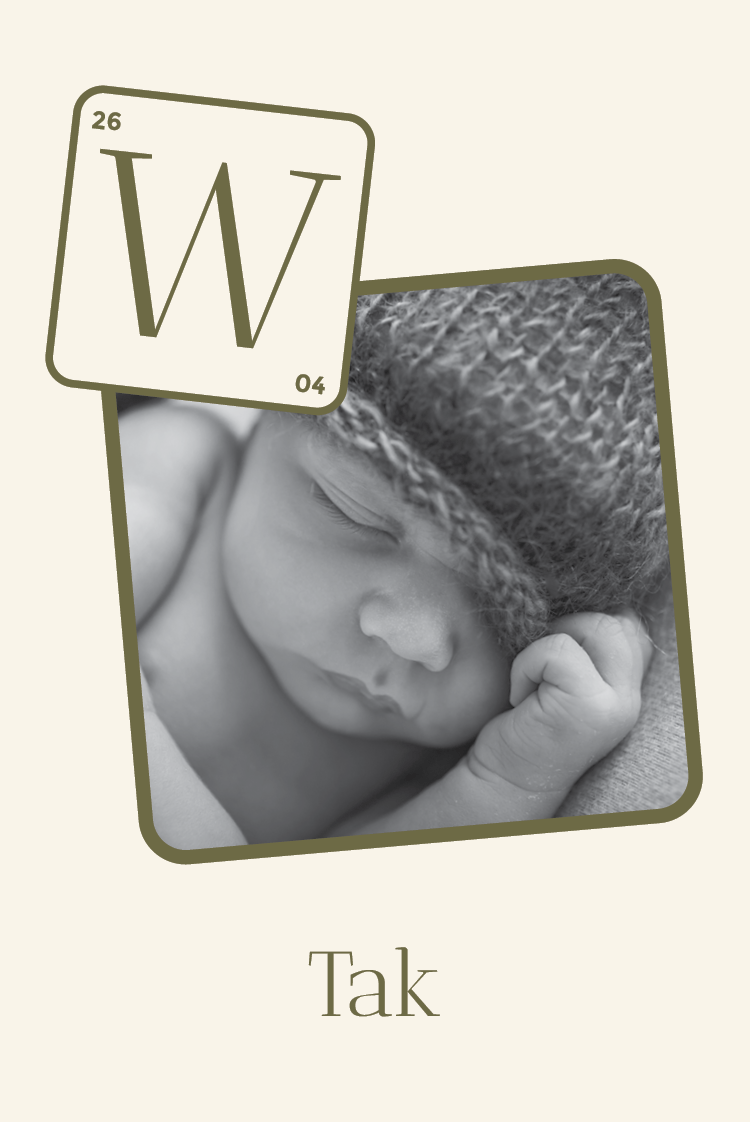 Takkekort — Blomstret initial