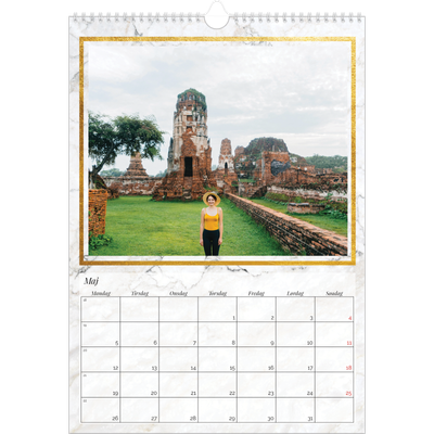 Årskalender A3 — Guld og mamor [kalender forside]